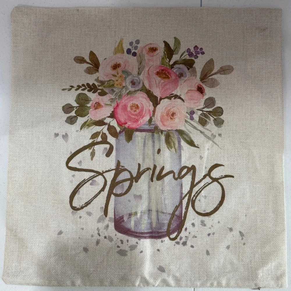 Farmhouse Seasonal Pillow Cover Bundle Bee Pumpkin Fall Spring Zip Covers‎